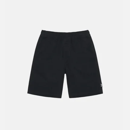 BEACH SHORT BRUSHED BLACK COTTON