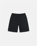 BEACH SHORT BRUSHED BLACK COTTON