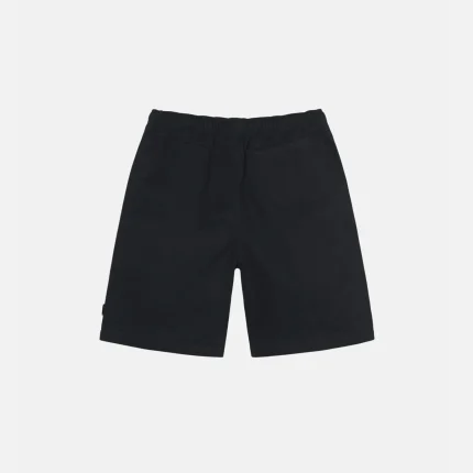 BEACH SHORT BRUSHED BLACK COTTON