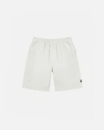 BEACH SHORT BRUSHED WHITE COTTON