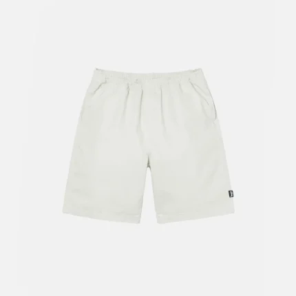 BEACH SHORT BRUSHED WHITE COTTON