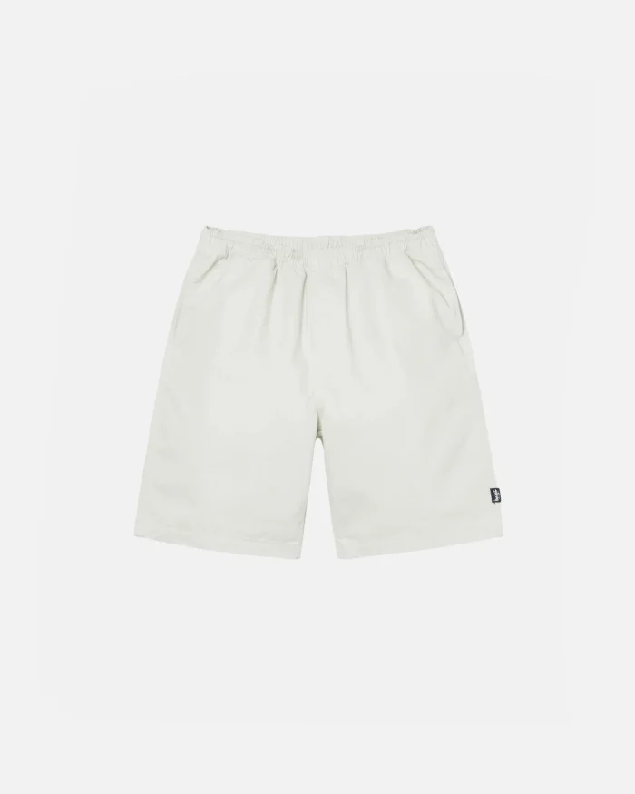 BEACH SHORT BRUSHED WHITE COTTON