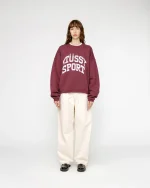 BIG CRACKLE SPORT MAROON CREW