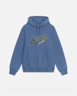 SATIN PATCH BLUE HOODIE