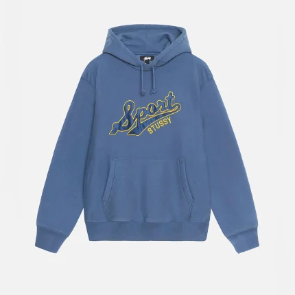 SATIN PATCH BLUE HOODIE