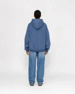 SATIN PATCH BLUE HOODIE