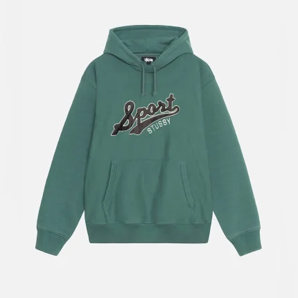 SATIN PATCH GREEN HOODIE