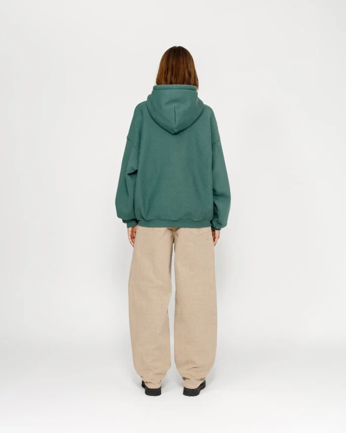 SATIN PATCH GREEN HOODIE