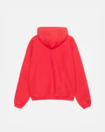 OUTLINE ZIP RED HOODIE