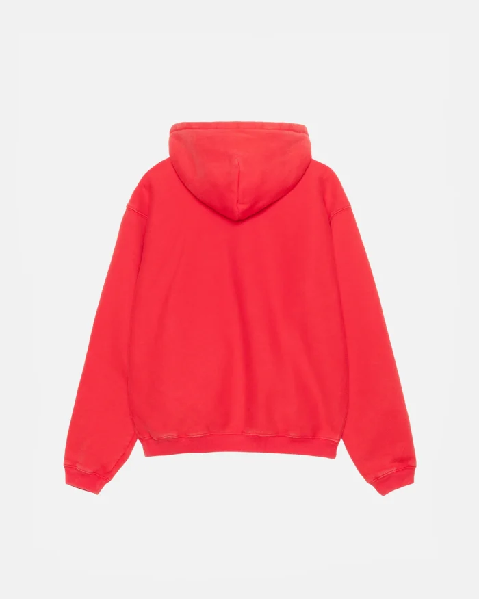 OUTLINE ZIP RED HOODIE