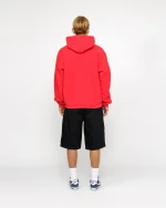 OUTLINE ZIP RED HOODIE