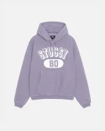 STUSSY 80 RELAXED PURPLE HOODIE