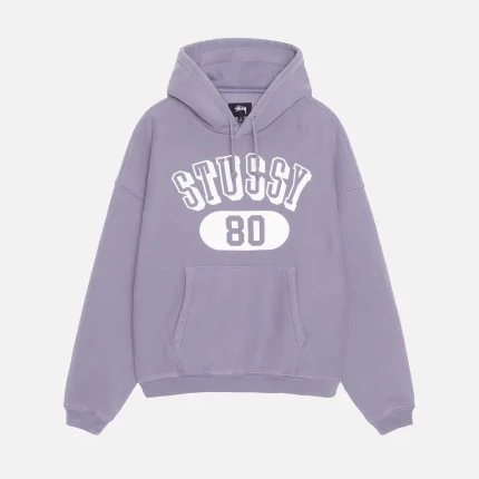 STUSSY 80 RELAXED PURPLE HOODIE