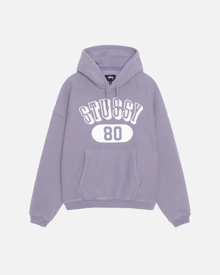 STUSSY 80 RELAXED PURPLE HOODIE