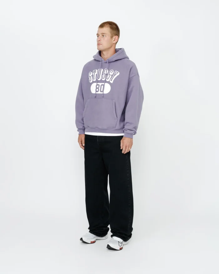 STUSSY 80 RELAXED PURPLE HOODIE