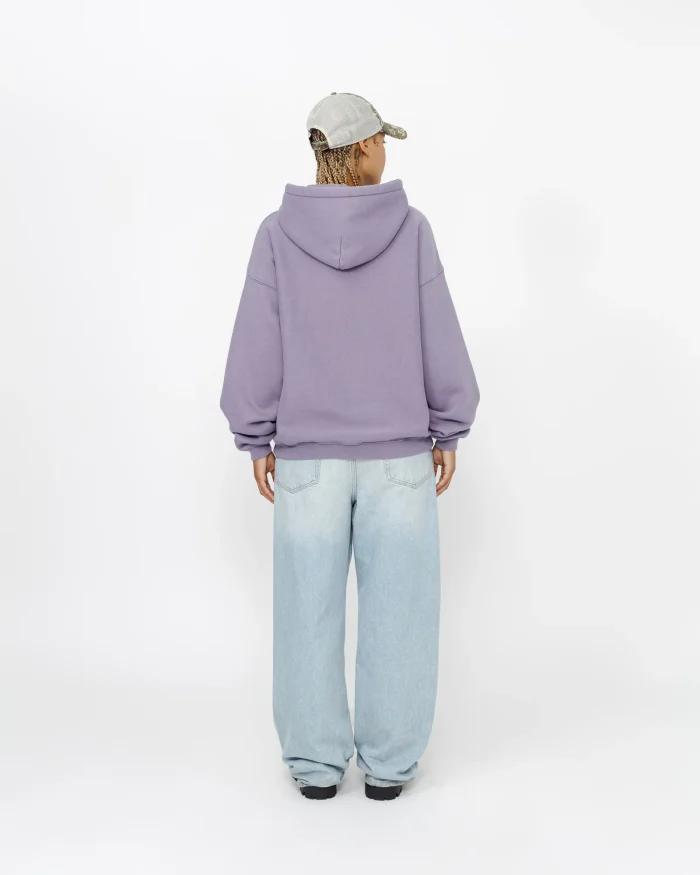 STUSSY 80 RELAXED PURPLE HOODIE