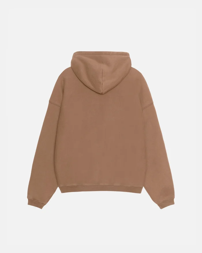 STUSSY 80 RELAXED BROWN HOODIE