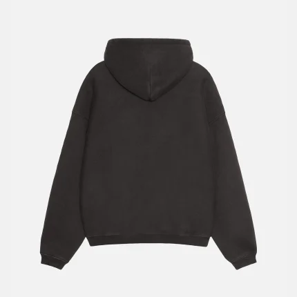 STUSSY 80 RELAXED BLACK HOODIE