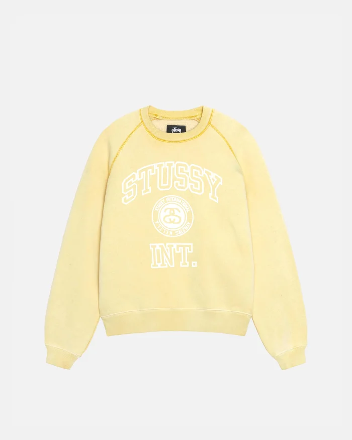 OVERLOCK VARSITY RAGLAN LIGHT YELLOW CREW