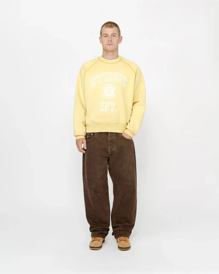 OVERLOCK VARSITY RAGLAN LIGHT YELLOW CREW