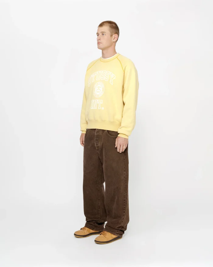 OVERLOCK VARSITY RAGLAN LIGHT YELLOW CREW