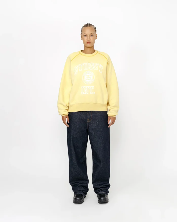 OVERLOCK VARSITY RAGLAN LIGHT YELLOW CREW