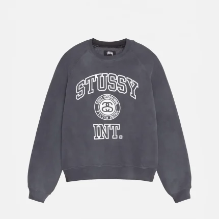 OVERLOCK VARSITY RAGLAN GREY CREW