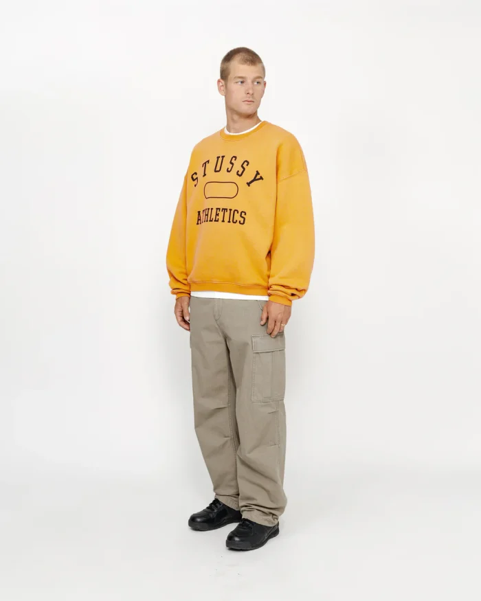 STÜSSY ATHLETICS YELLOW CREW