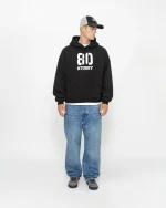 80 RELAXED BLACK HOODIE