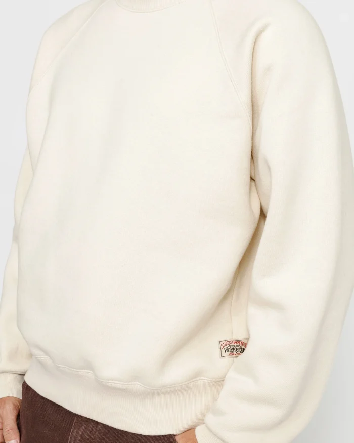 FLEECE RAGLAN OFF WHITE CREW