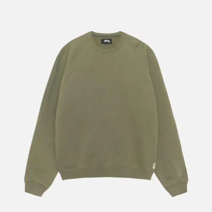 FLEECE RAGLAN OLIVE CREW