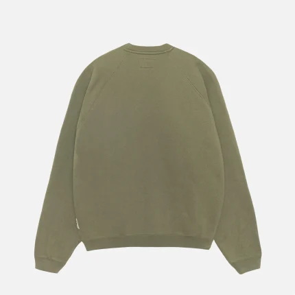 FLEECE RAGLAN OLIVE CREW