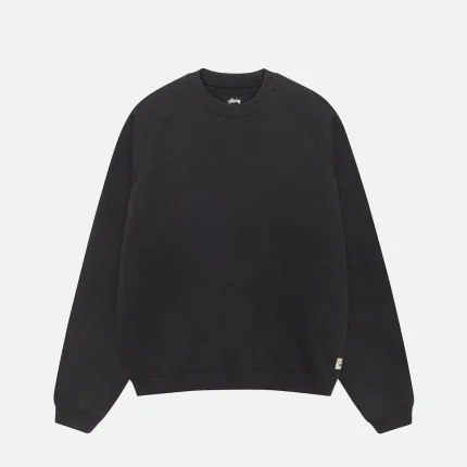 FLEECE RAGLAN BLACK CREW