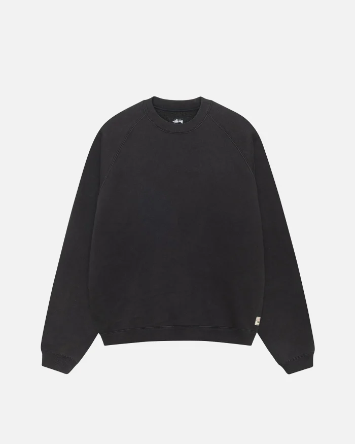 FLEECE RAGLAN BLACK CREW