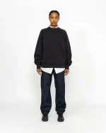 FLEECE RAGLAN BLACK CREW