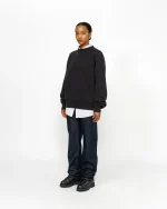 FLEECE RAGLAN BLACK CREW