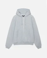 FLEECE RAGLAN ZIP GREY HOODIE