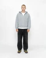 FLEECE RAGLAN ZIP GREY HOODIE