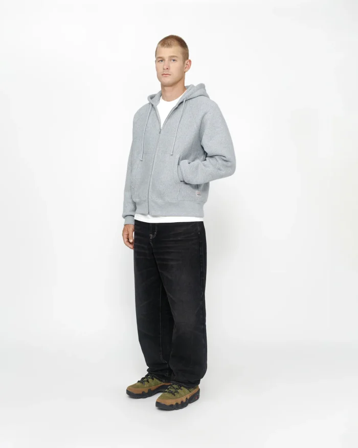 FLEECE RAGLAN ZIP GREY HOODIE