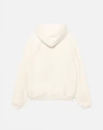 FLEECE RAGLAN ZIP OFF WHITE HOODIE