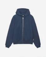 FLEECE RAGLAN ZIP NAVY BLUE HOODIE