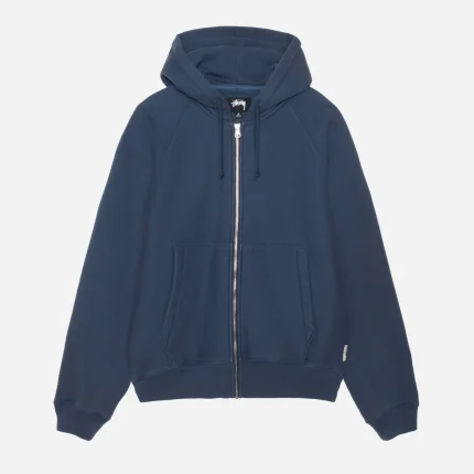 FLEECE RAGLAN ZIP NAVY BLUE HOODIE