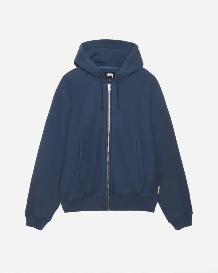 FLEECE RAGLAN ZIP NAVY BLUE HOODIE