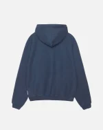 FLEECE RAGLAN ZIP NAVY BLUE HOODIE