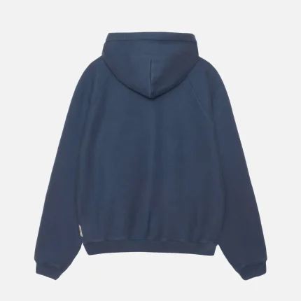 FLEECE RAGLAN ZIP NAVY BLUE HOODIE