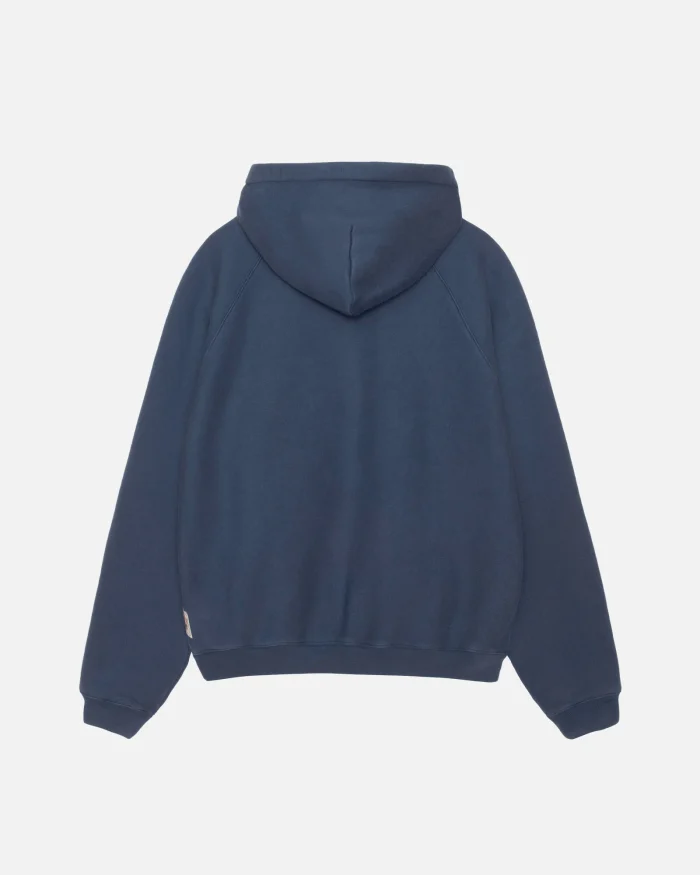 FLEECE RAGLAN ZIP NAVY BLUE HOODIE