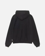 FLEECE RAGLAN ZIP BLACK HOODIE