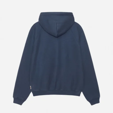 FLEECE RAGLAN NAVY BLUE HOODIE