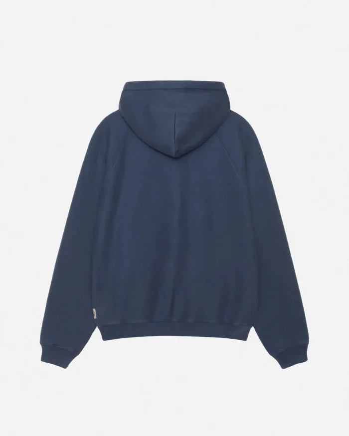 FLEECE RAGLAN NAVY BLUE HOODIE