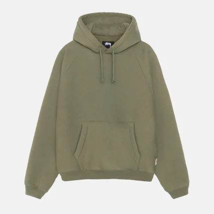 FLEECE RAGLAN OLIVE HOODIE